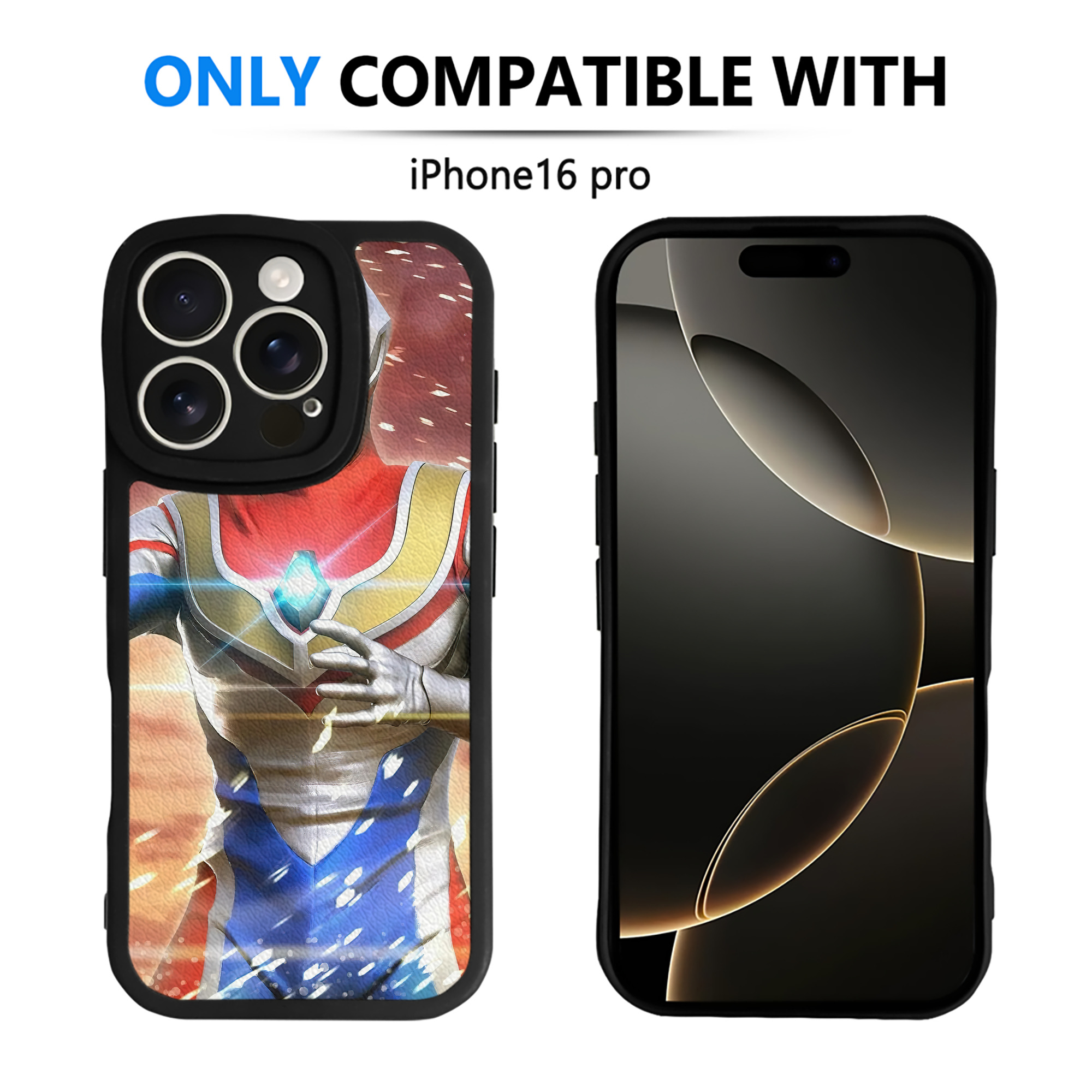 （画像用） ウルトラマン Ultraman 【iPhone 16シリーズ対応】シリコンスマホケース（レザー調） 材質：シリコン